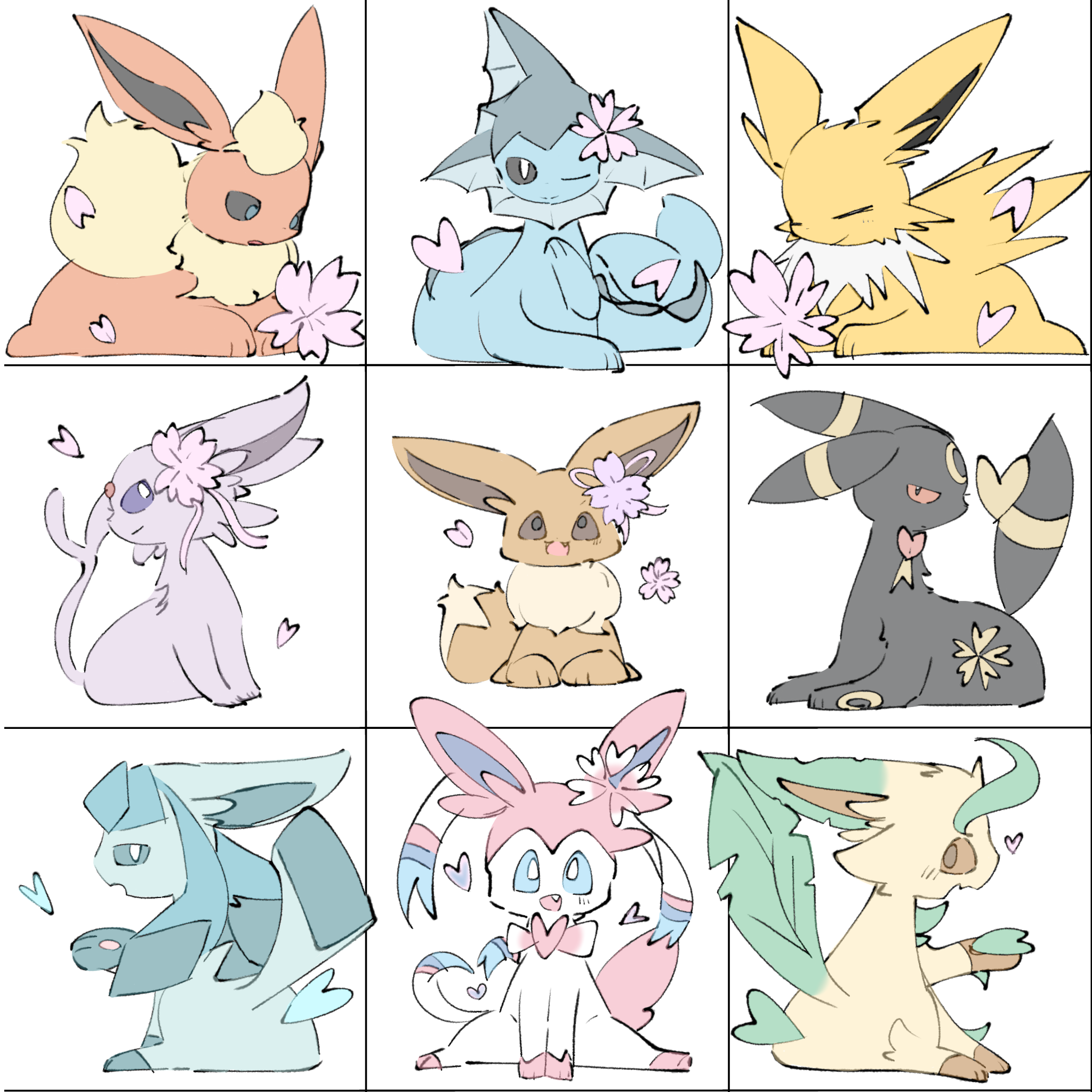 ゆるゆるイーブイたち - ibisPaint