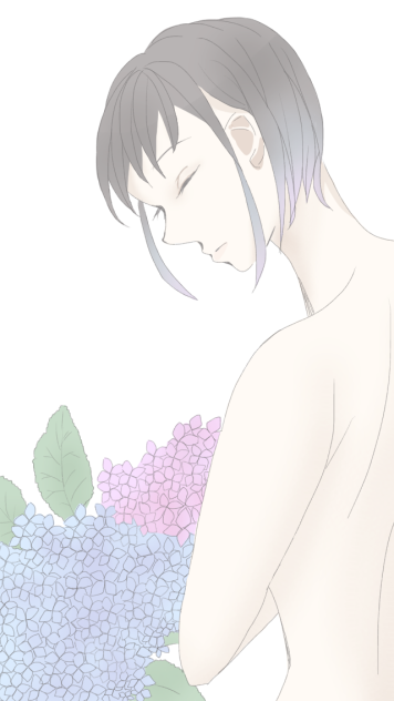 紫陽花に溶ける