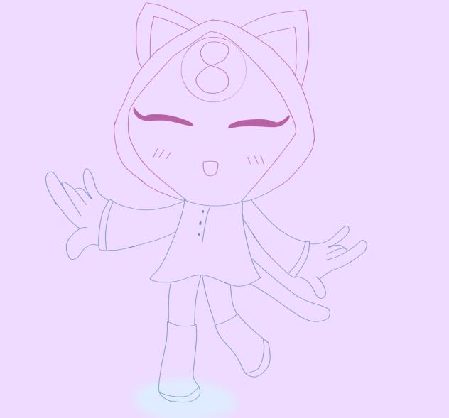 Toodles with a cat raincoat