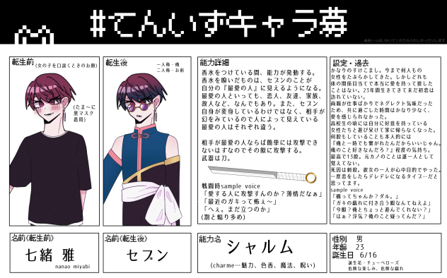 #てんいずキャラ募