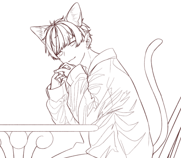 ねこ 線画