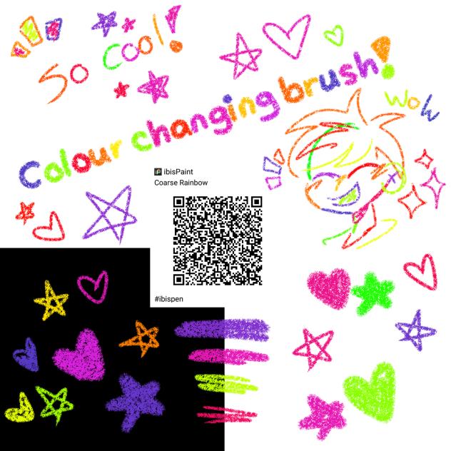 coarse rainbow brush