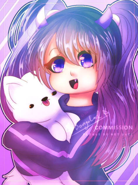 Purple and puppy