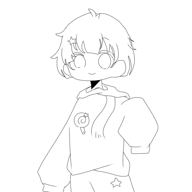 カービィ擬人化（線画）