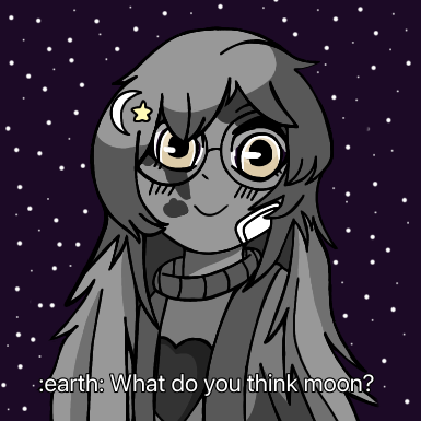 The moon as a human in my artstyle