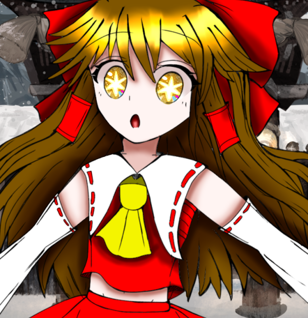 東方線画推しの子化第一弾！博麗霊夢