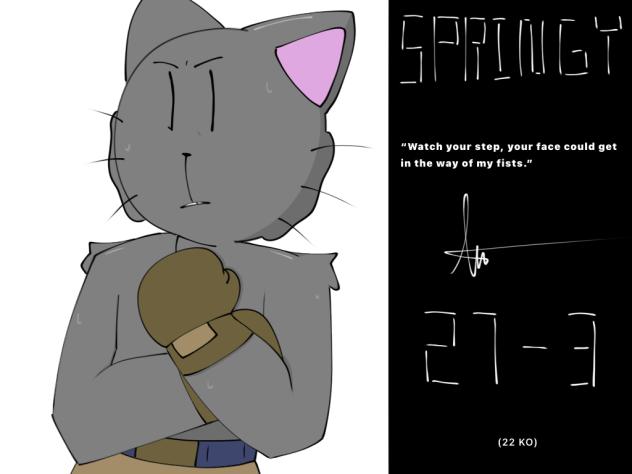 Springy if he was