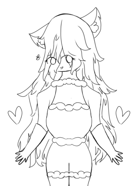 Girl with Pearls Lineart