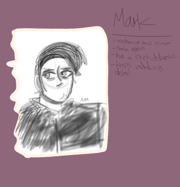 how mark draws himself