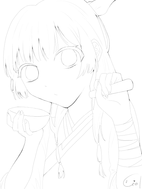 薬屋のひとりごと　線画