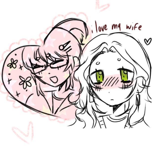 little doodle of me and my gf