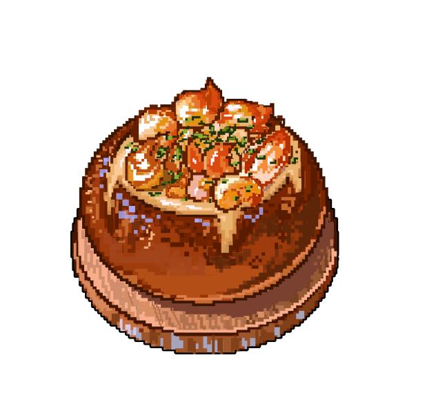 Seafood bread bowl