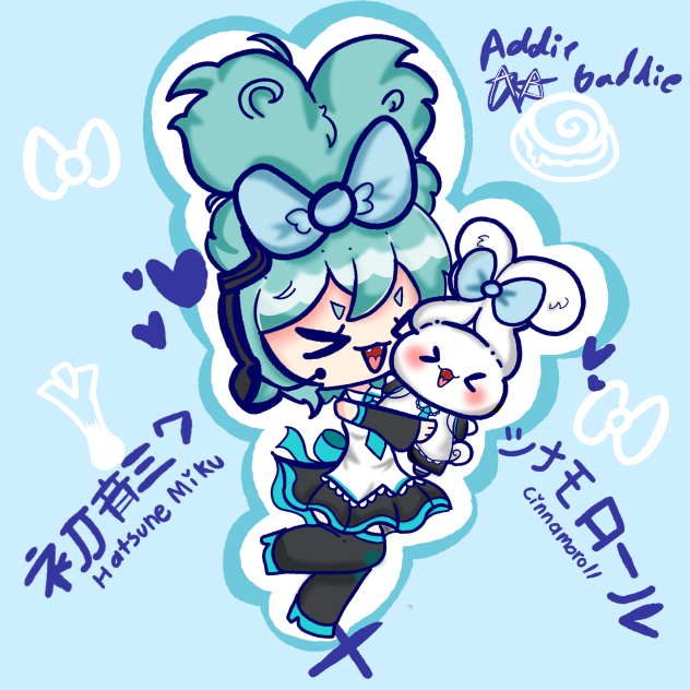 Hatsune miku x cinnamoroll 初音ミク×シナモロール