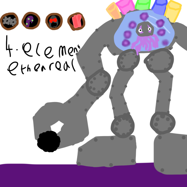 Ethereal 4-element monster