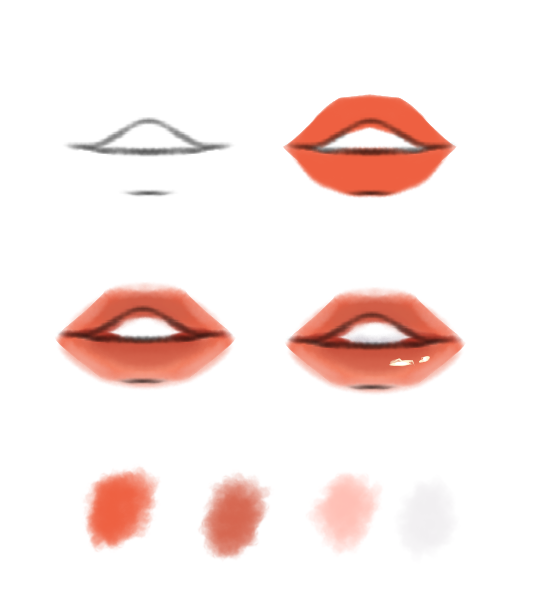 How to draw lips simply