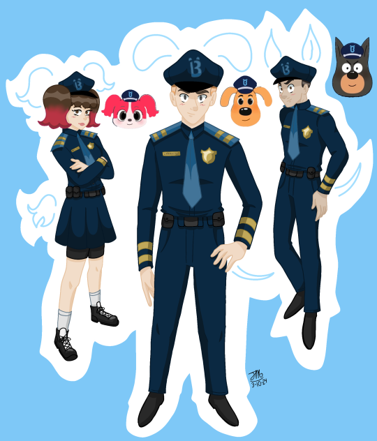 Papillion, Labradör, Dobie (humanized)