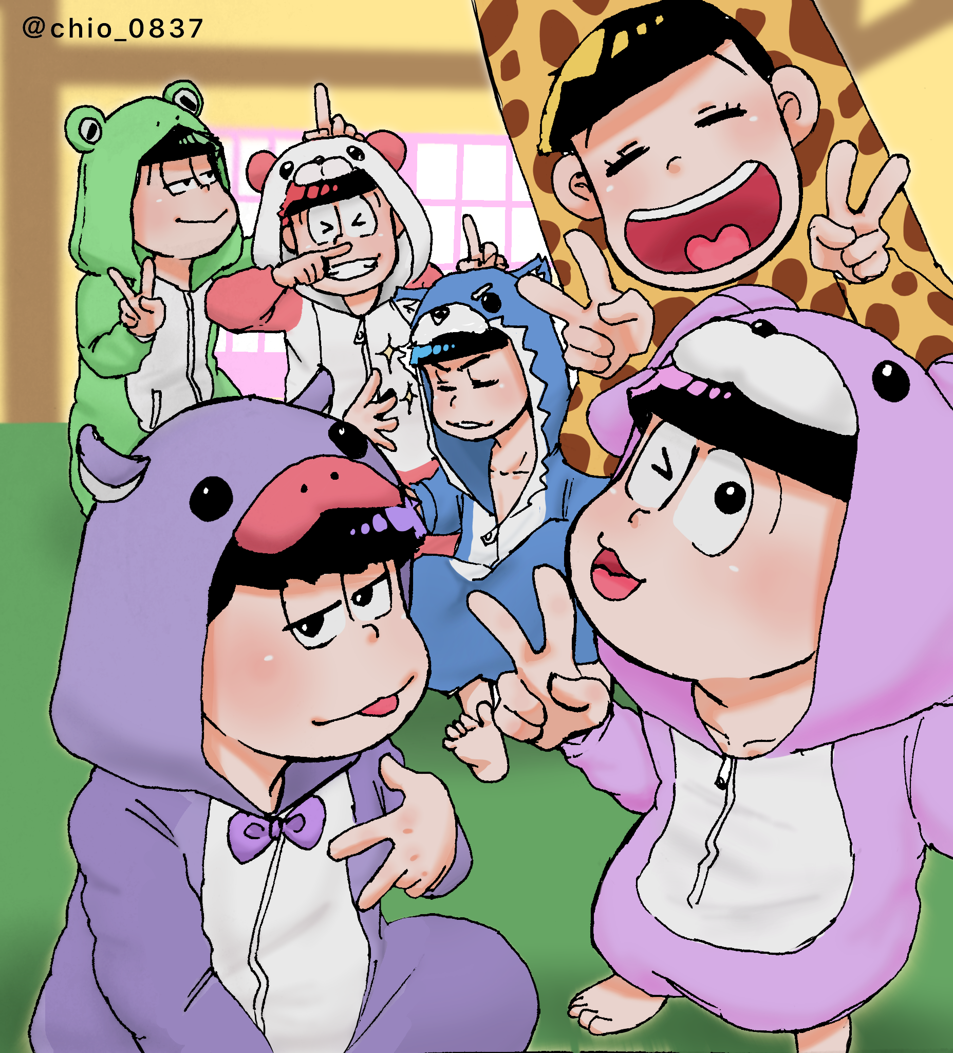 兄さん達ー いくよー はい ちーず Ibispaint