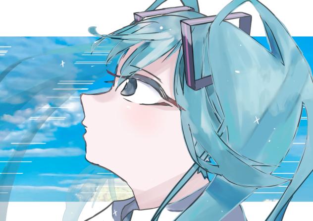 ミクちゃん(塗り絵のお手本ですわ