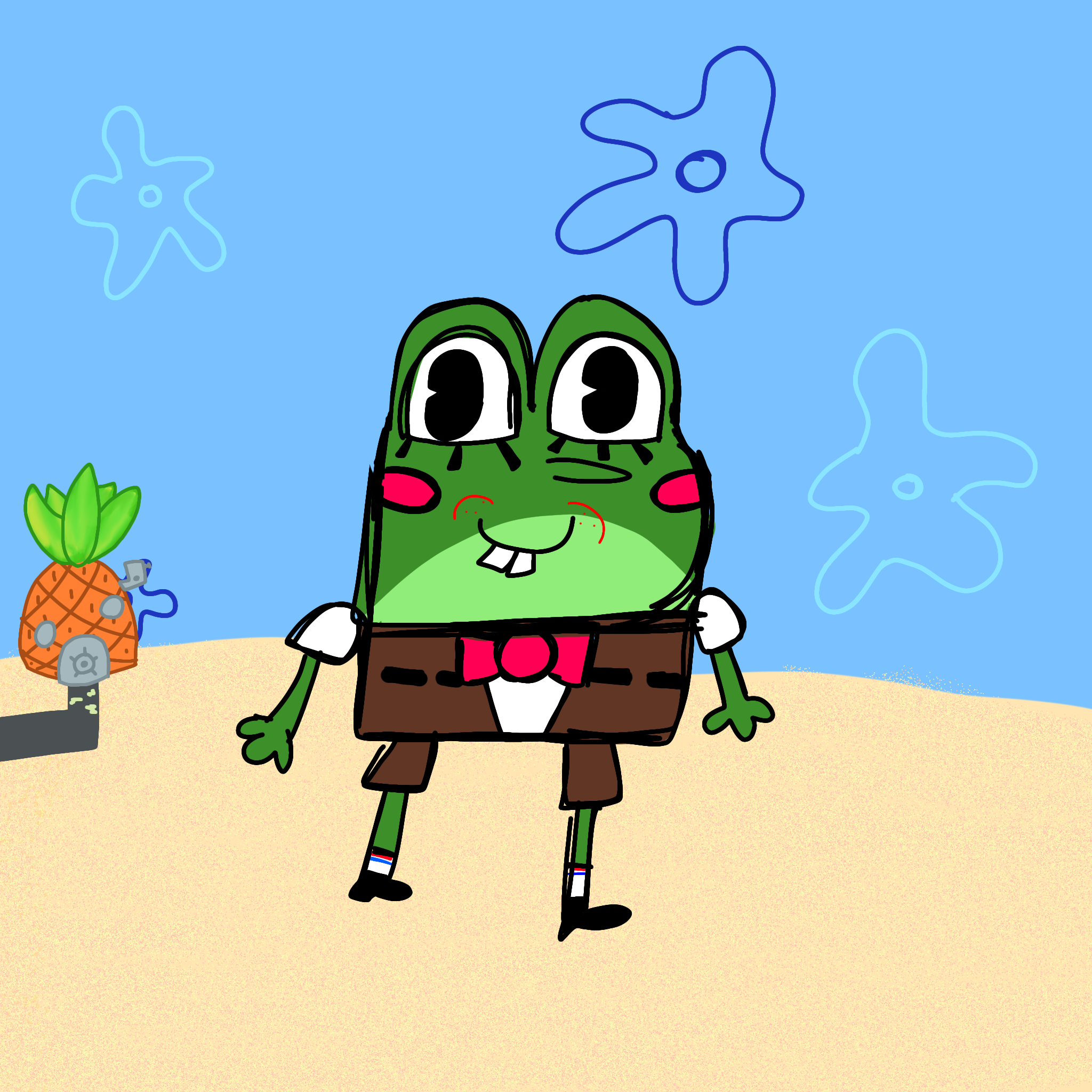 Spongefoo spongefrog - ibisPaint