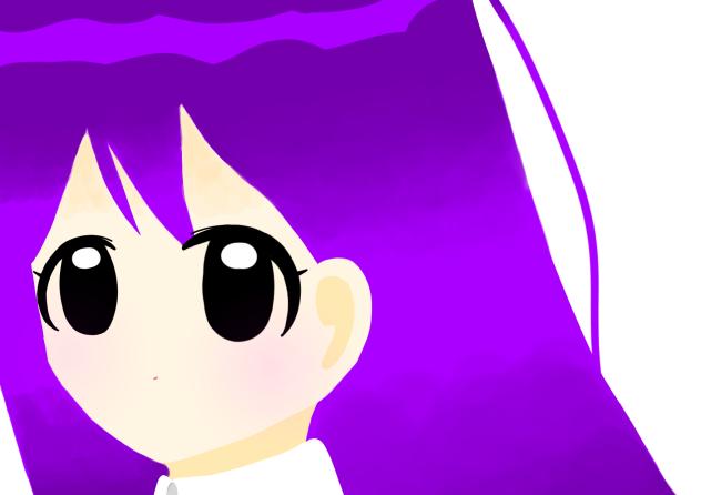 紫色の髪の女の子