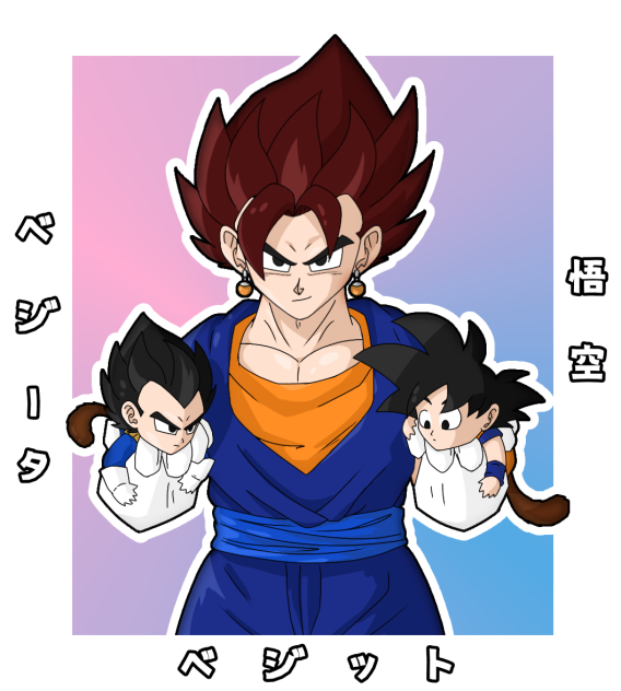 Vegito, Vegeta and Goku
