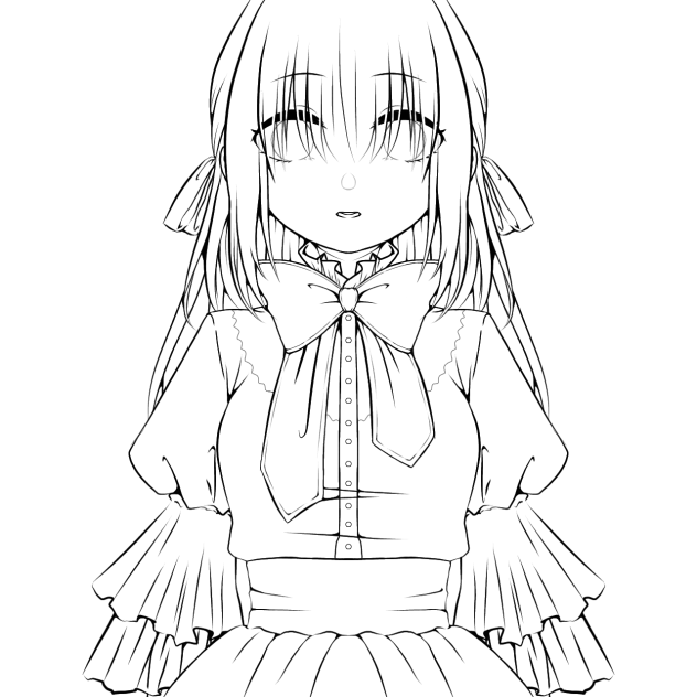 『あっ』　線画