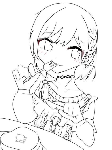 ぱんけーきなーん  線画