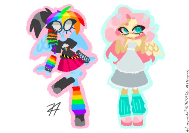 Fluttershy N Rainbow Dash =0