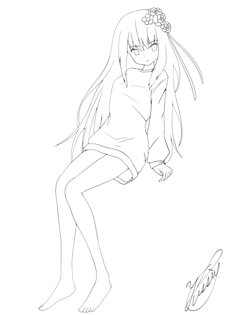 明日の想い出（線画）