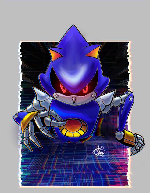 Metal Sonic Out of Canvas