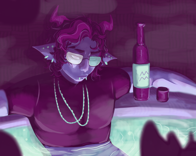 Late night swim - ibisPaint