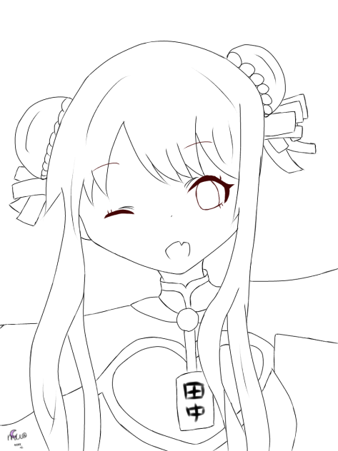 『心ってモノを量って切って 売れば幸せですか？』線画