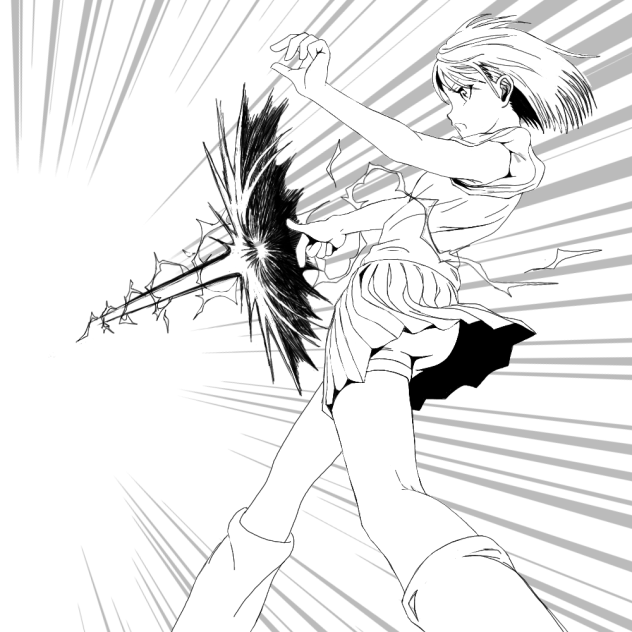 レールガン(線画)
