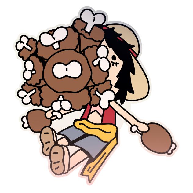 luffy eating meat