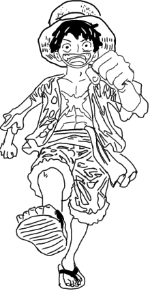 luffy trace drawing