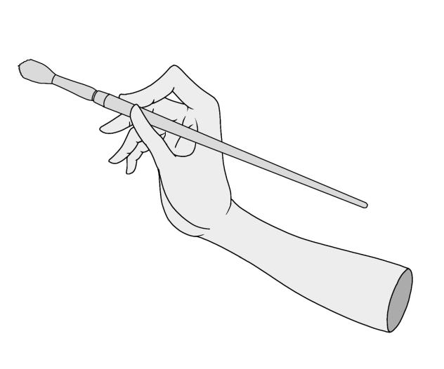 Hand with painting brush 1