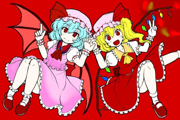 レミフラ(フリー線画)仲良し