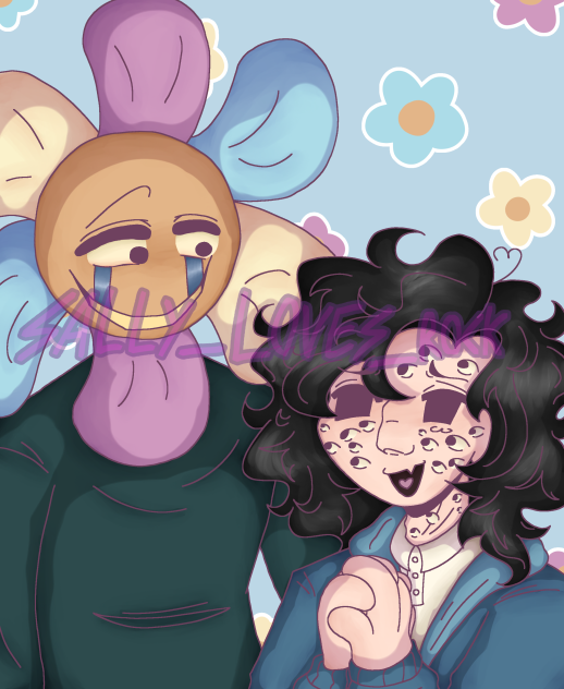 flowers and eyes - ibisPaint