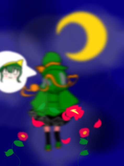 月に叢雲華に風のイラスト！