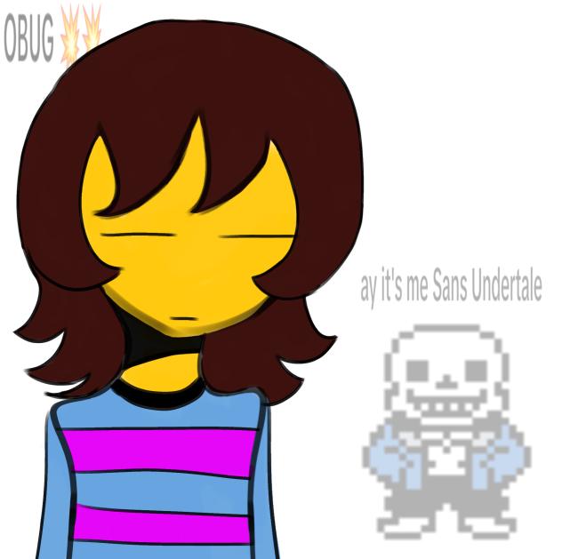 oh my god it's Frisk and Sans Undertale