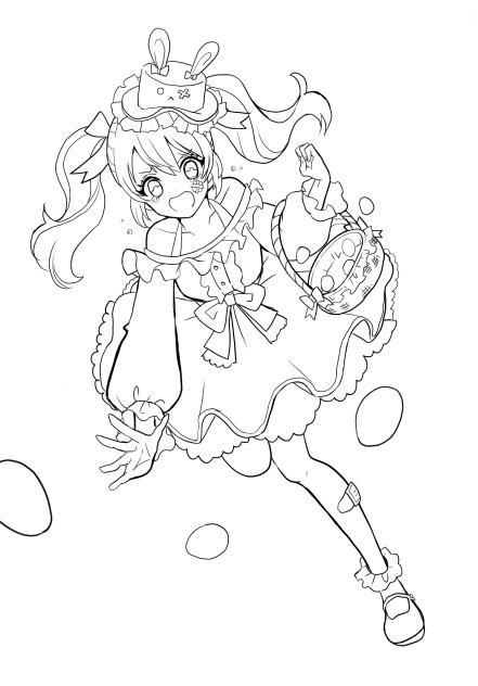 ［ぬりえ］ドタバタイースター2025