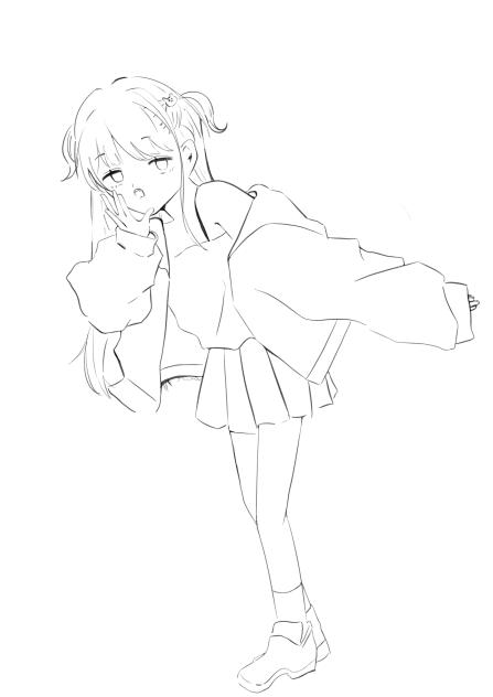 萌え袖塗り絵