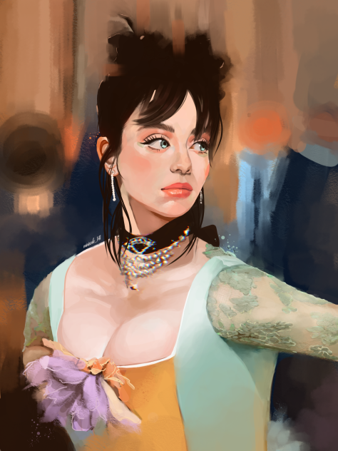 Billie Eilish at Met Gala fanart