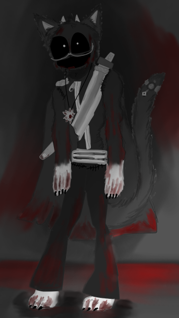 歪な赤黒い血しぶき