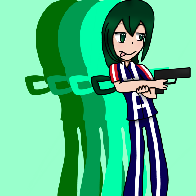 Tsuyu with a gun 🔫🐸