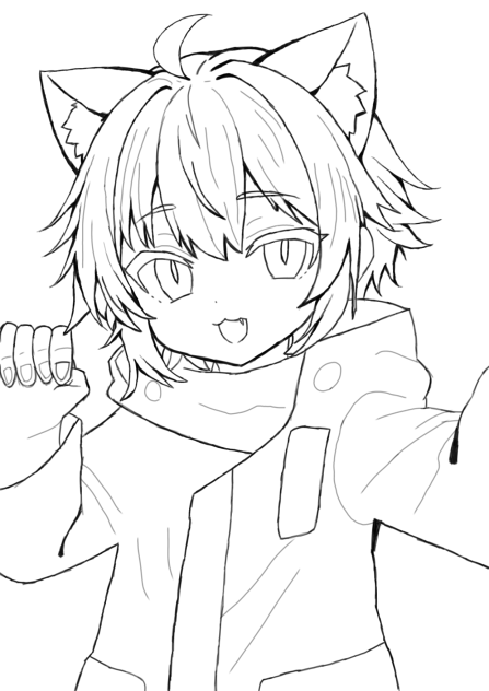 フリー線画1！