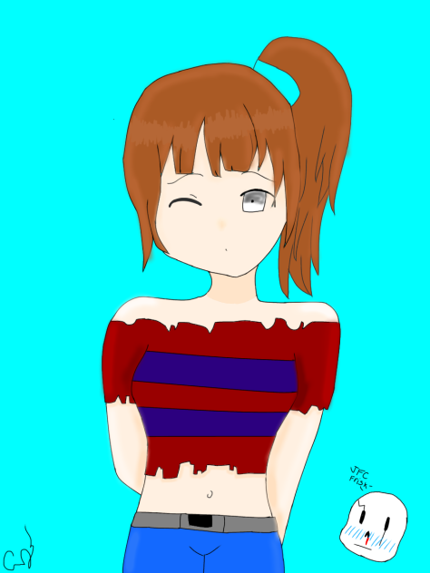 Echo Frisk in a Ponytail