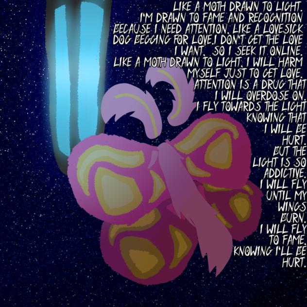 Moth drawn to light