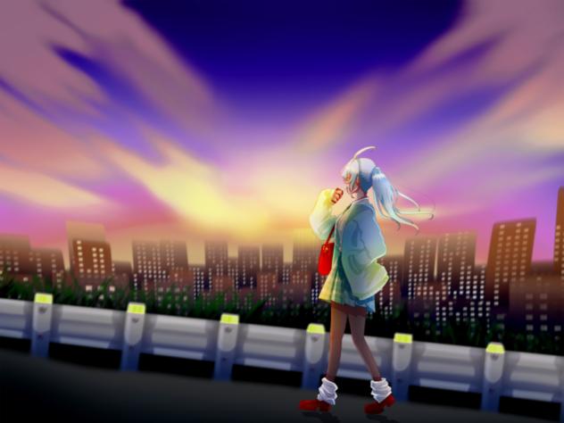 夕焼けとココア
