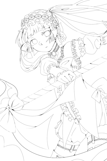 線画塗ってください(拡大ver)